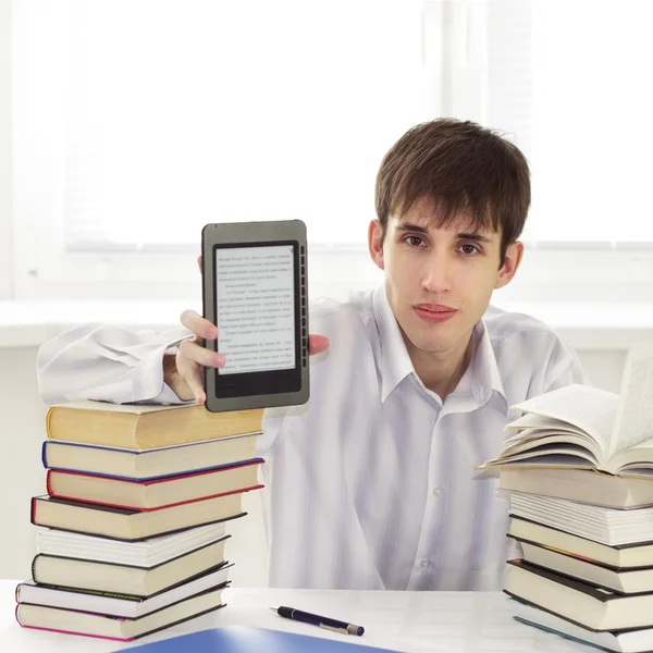 Student with ebook reader
