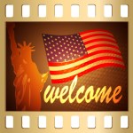 Векторная иллюстрация: Welcome in USA