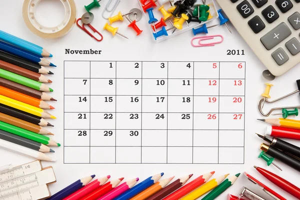 Calendars  2011 on Calendar For November 2011   Stock Photo    Observer  3940535
