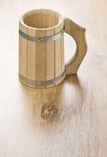 One wooden mug