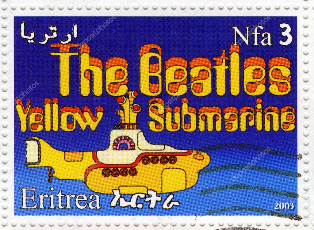 yellow submarine cartoon underwater beatles