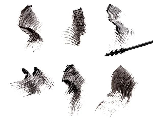 Mascara brush and strokes