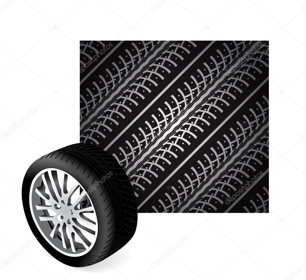tire track vector