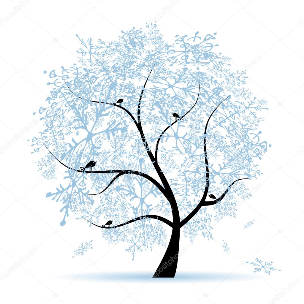 winter tree clip art free - photo #46