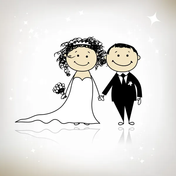 Wedding ceremony bride and groom together for your design by Kudryashka