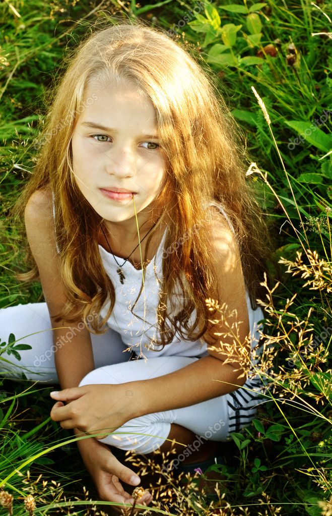 eight years old girl — stock photo © roxana 4006439