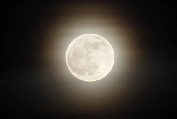 Phase of the moon, full moon. Ukraine, Donetsk region 19.01.11