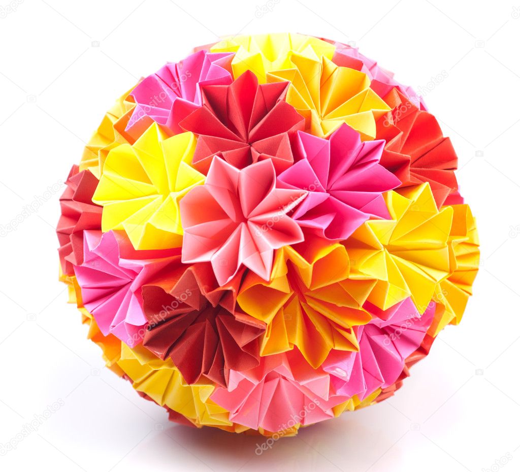 origami rainbow.jpg depositphotos_4592506  Origami kusudama rainbow kusudama