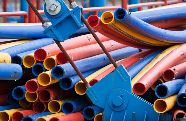 Colorful plastic pipes