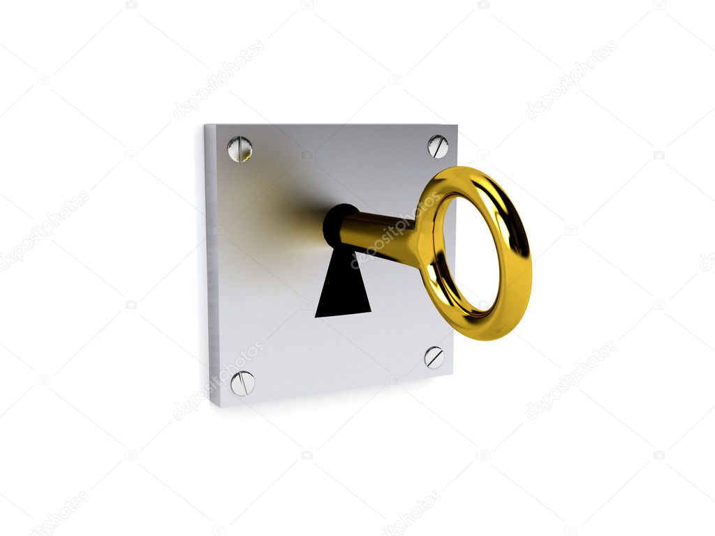 a gold key