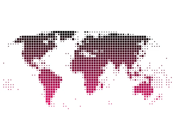 world map vector art. Vector world map of squares