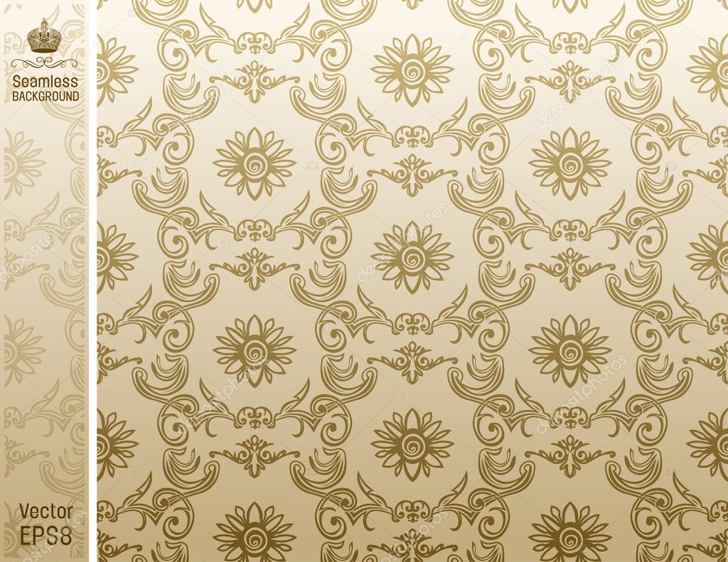 Beige+patterned+wallpaper