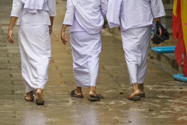 Buddhist religious women walking
