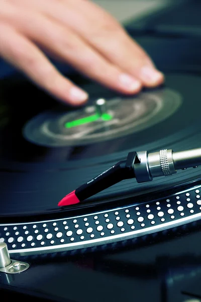 DJ scratching the vinyl record