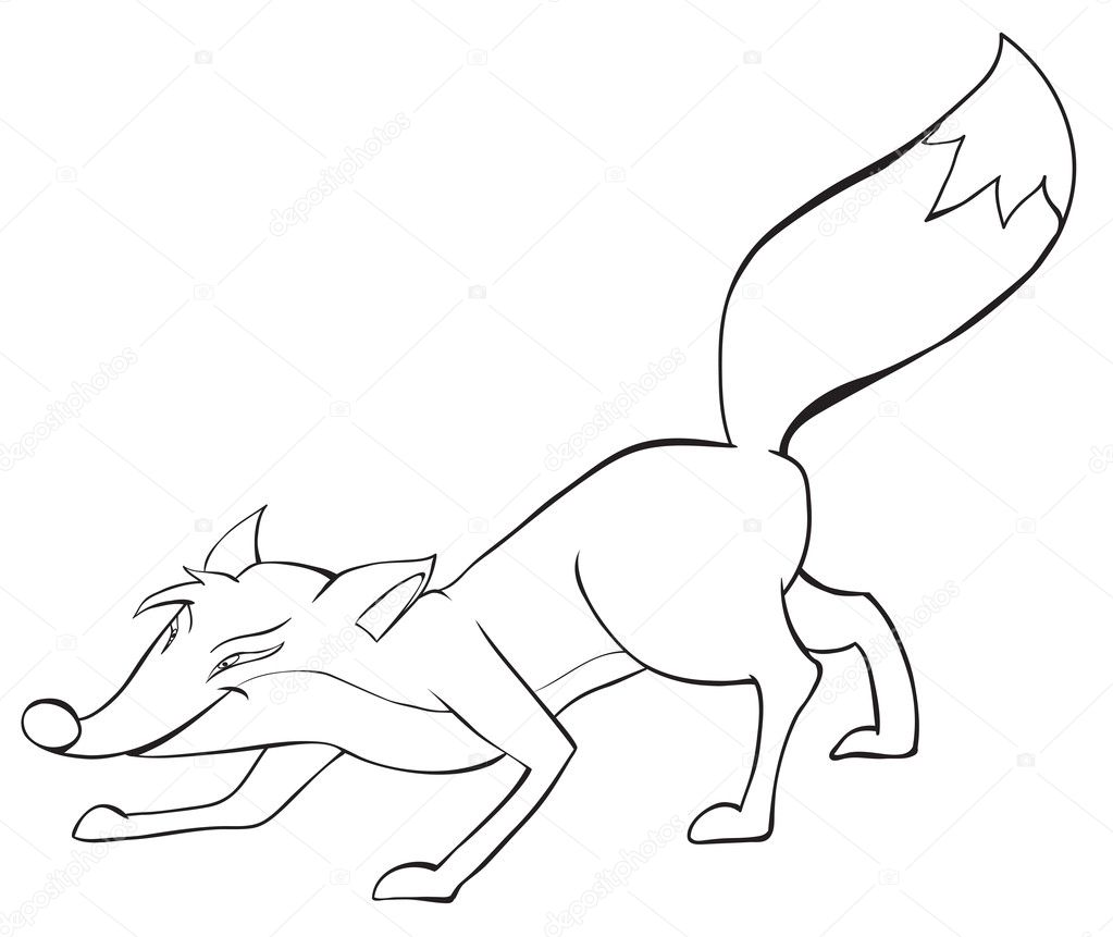 Fox Drawing Outline