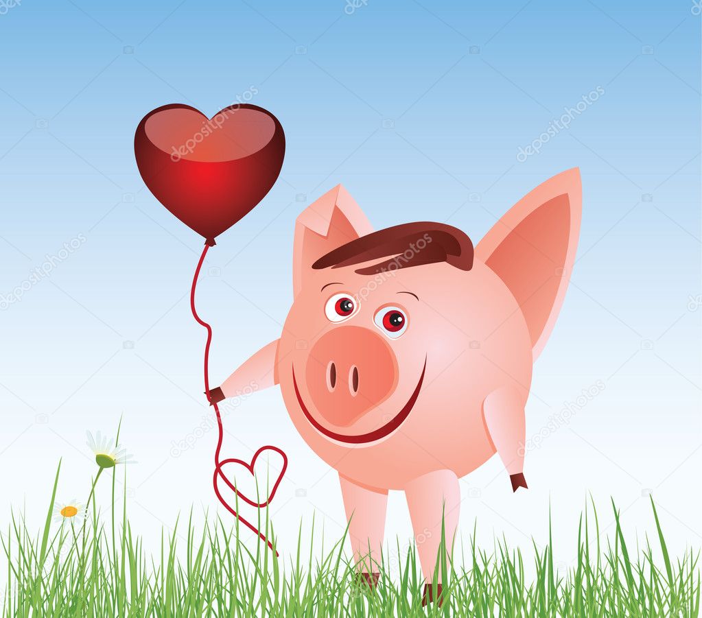 Pig Valentines Day