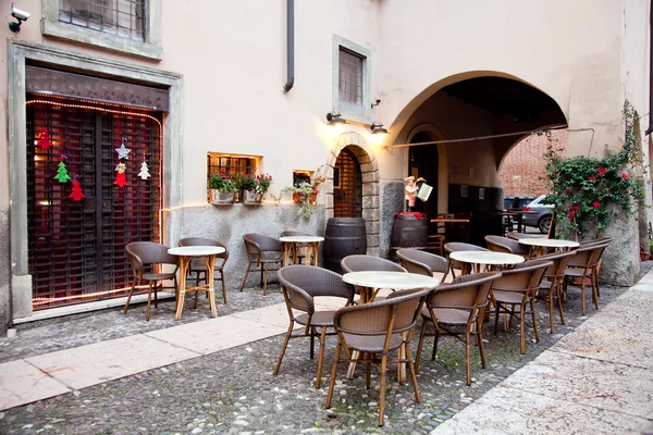 Street restaurant in Verona, Italy