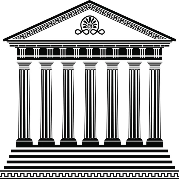 Greek temple stencil second variant