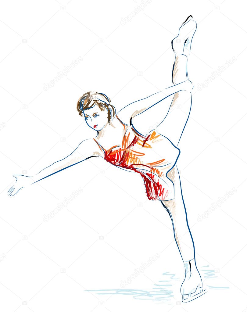 Figure Skating Drawing