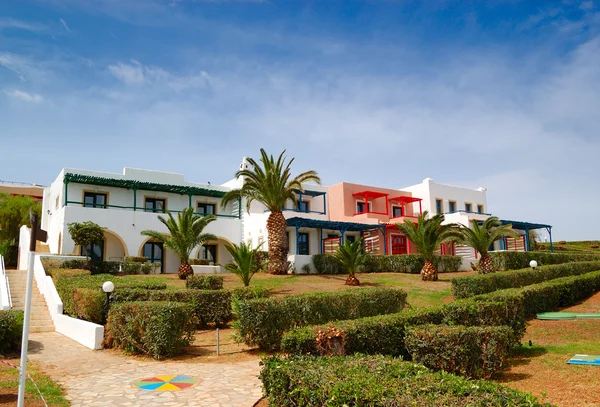 Modern luxury villas at popular hotel, Crete, Greece