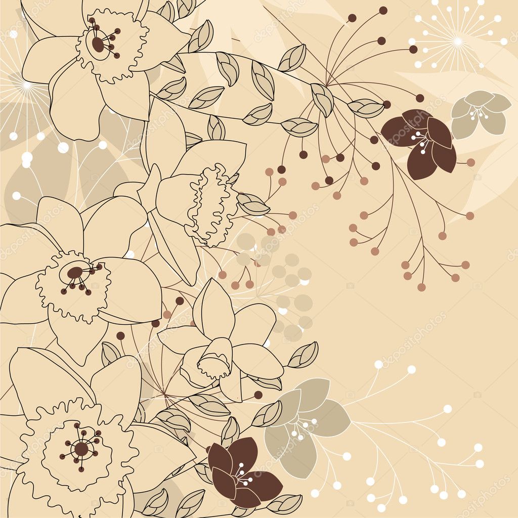 beige flower background