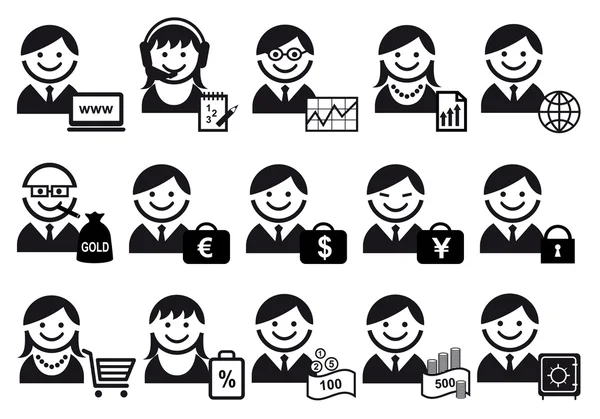 business people icon. Stock Vector: Business people vector icon set