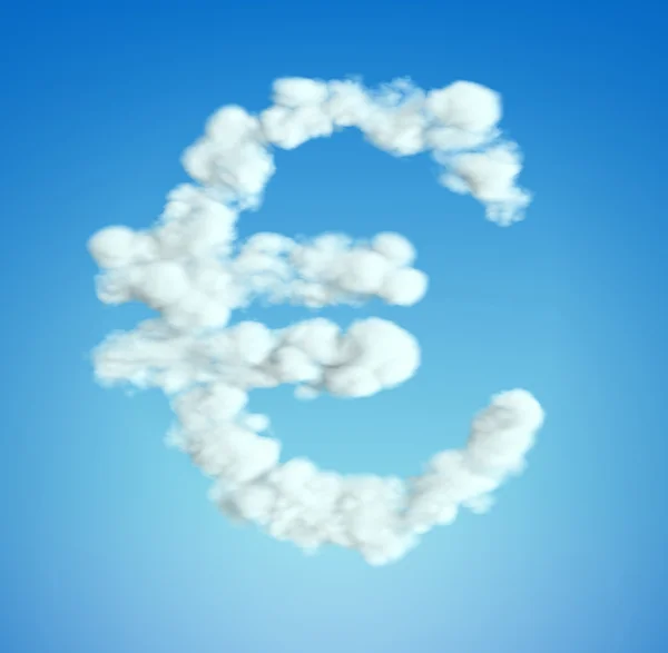 currency symbols vector. Cloud Euro currency symbol