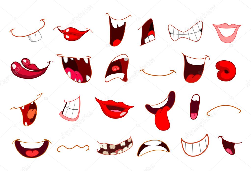 Cartoon Smiley Lips