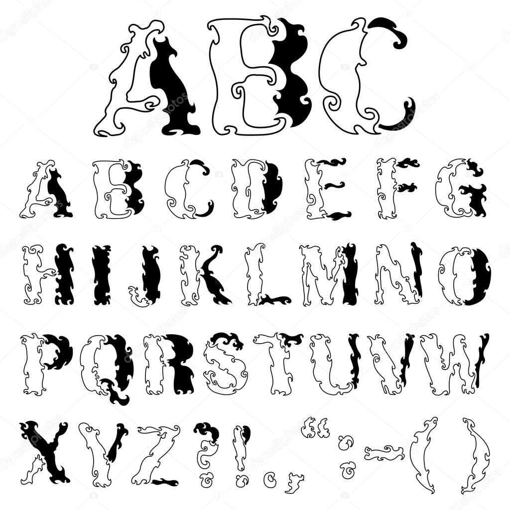 Victorian Calligraphy Alphabet