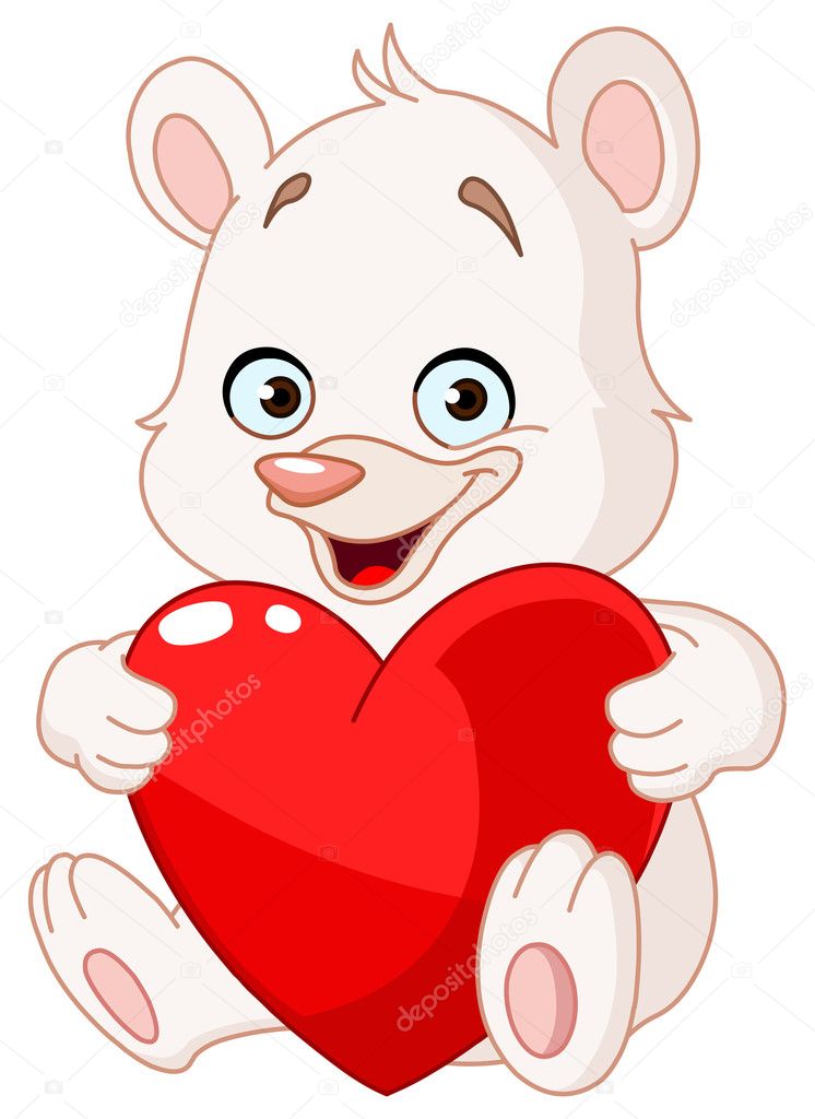 Bear Holding Heart