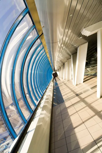 Futuristic corridor in airport