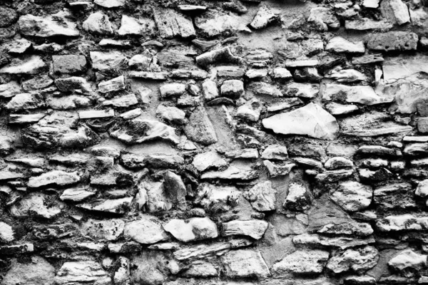 Stone wall abstract black and white texture
