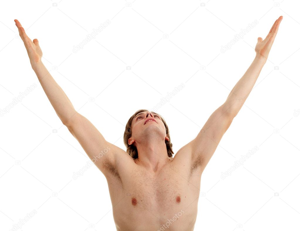 Man with raised arms — Stock Photo © photomak 4620719