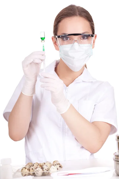 Nurse or doctor with syringe