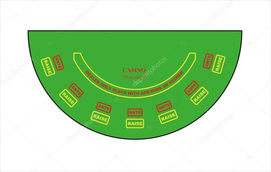 Vector poker table layout — Stock Photo © tony4urban 4316463