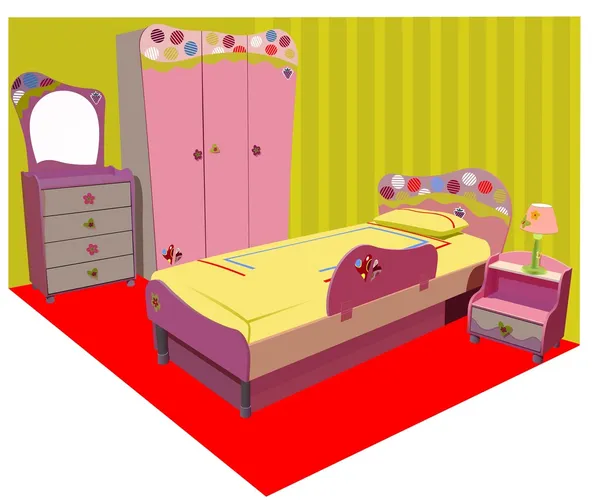 Colorful children room vector illustration