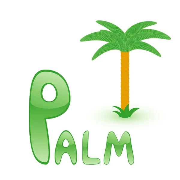 Palm Letter P By Roman Volkov Stock Vector