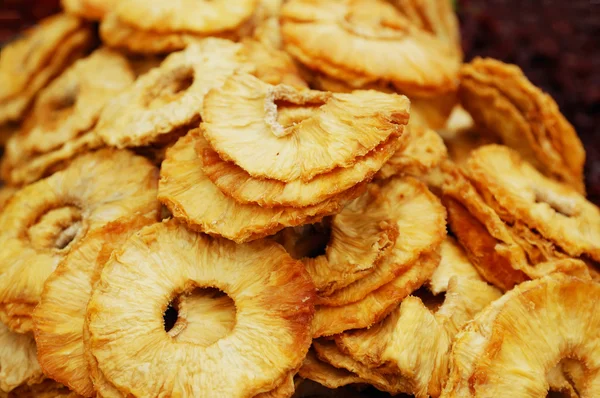 Close up of dried pineapple