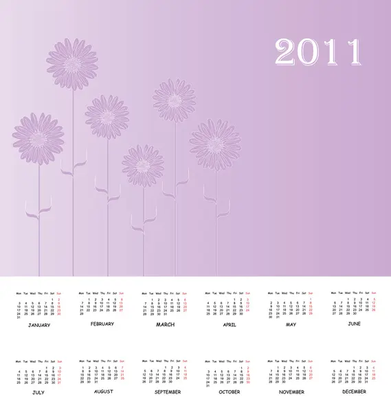 Annual Calendar on Annual Calendar For 2011   Stock Vector    Chantall  4992588