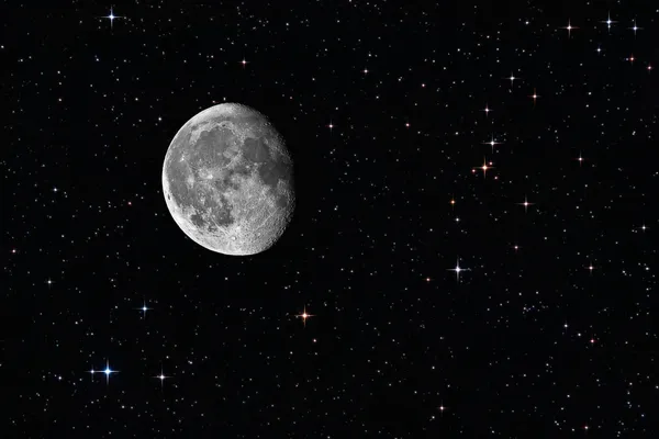 Waning gibbous moon among the stars in the background - 4806351 ... Waning gibbous moon among the stars in the background - 4806351 ...