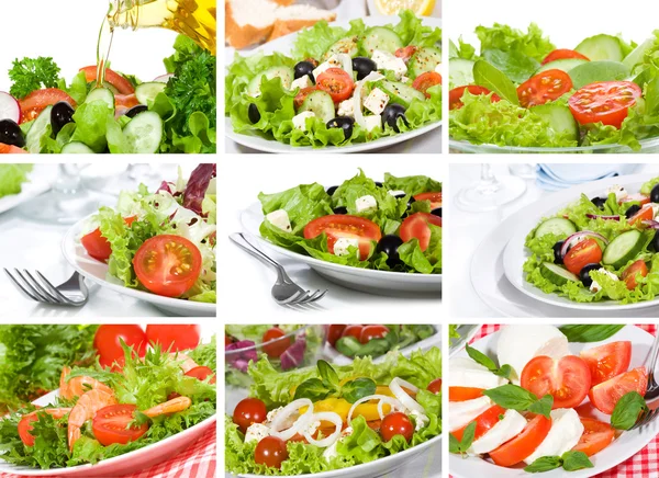 Collage with salad
