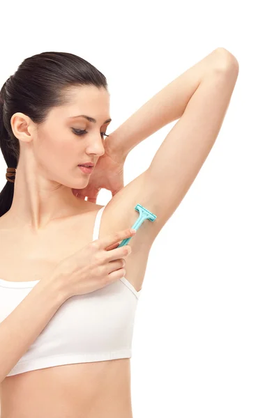 Shaving armpit by Igor Mojzes Stock Photo Editorial Use Only