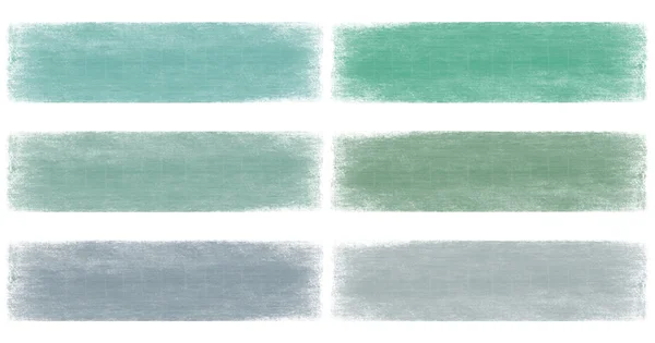 Marine blue and green faded grunge banner set