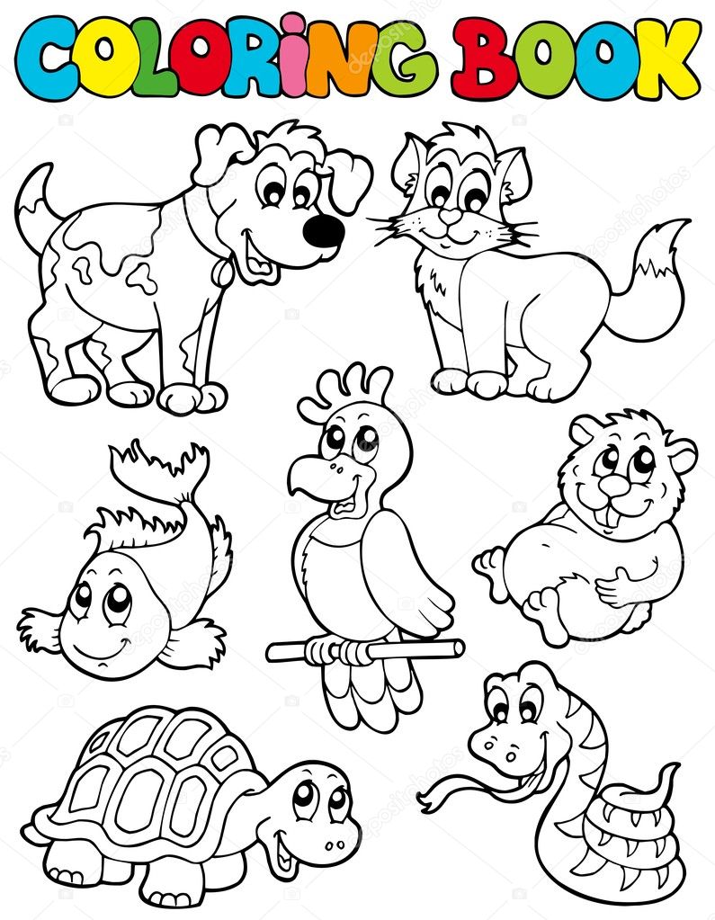 coloring-book-with-pets-2-stock-vector-clairev-4137615