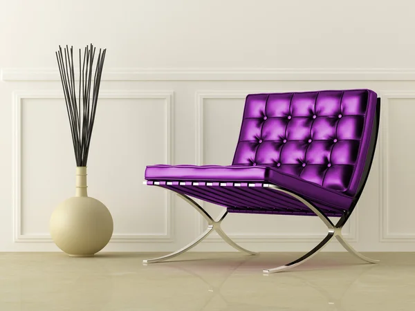 Violet leather seat