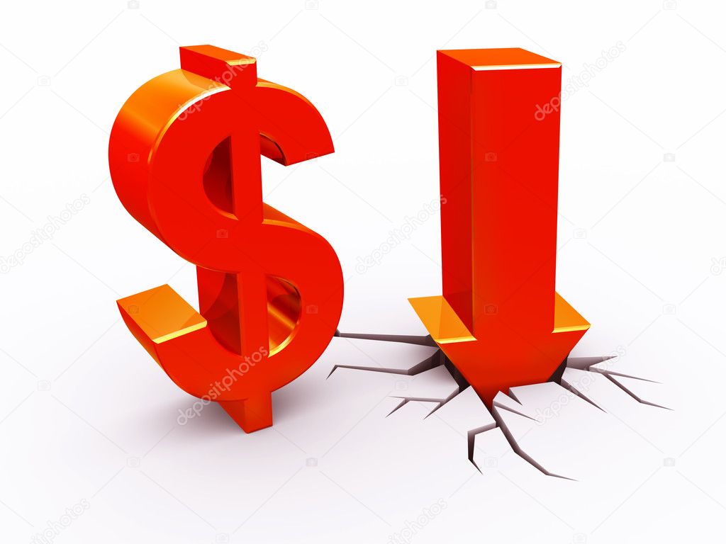 Dollar down — Stock Photo © baurka 5108374