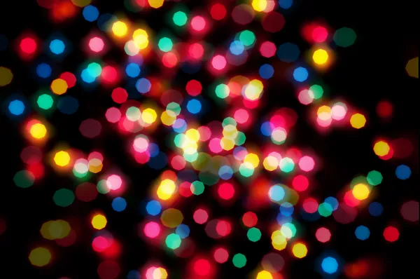 Christmas lights out of focus