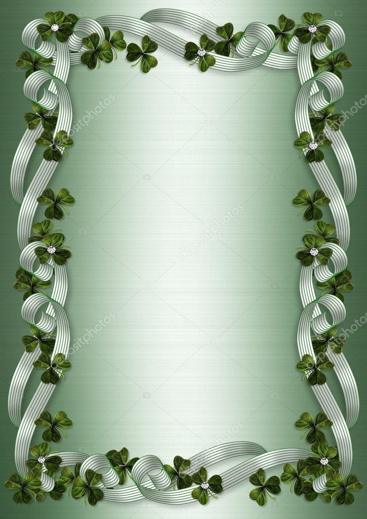 Illustration for St Patricks Day Card Irish wedding invitation background 