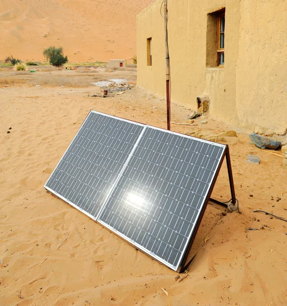 Solar panel with desert house