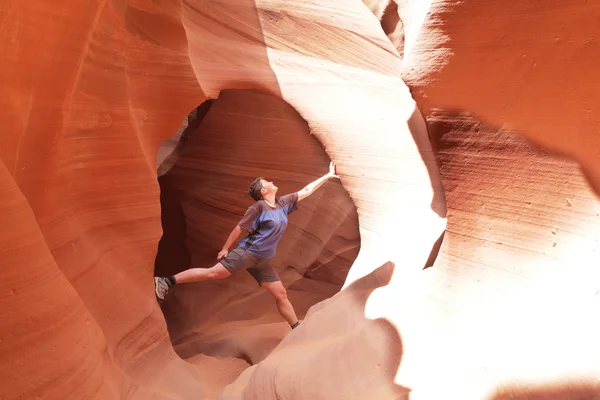 Climber in canyon